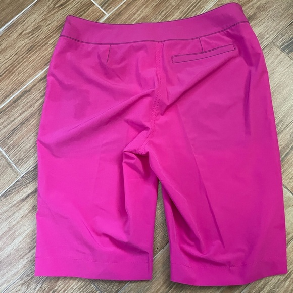 Annika Cutter & Buck pink gold shorts - Picture 2 of 7